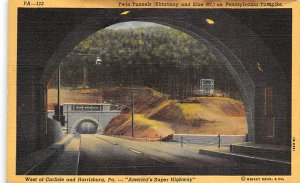 Twin tunnels on Pennsylvania Turnpike Harrisburg, PA, USA Tunnel 1948 