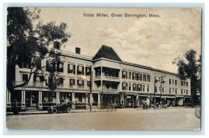 1912 Hotel Miller, Great Barrington, Massachusetts MA Antique Postcard 