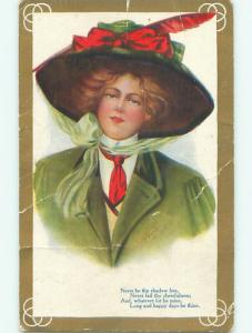 Divided-Back PRETTY WOMAN Risque Interest Postcard AA8514