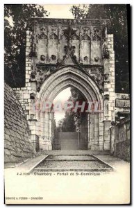 Old Postcard Chambery St Dominique Portal