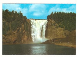 La Chute Montmorency Falls, Quebec, Chrome Postcard