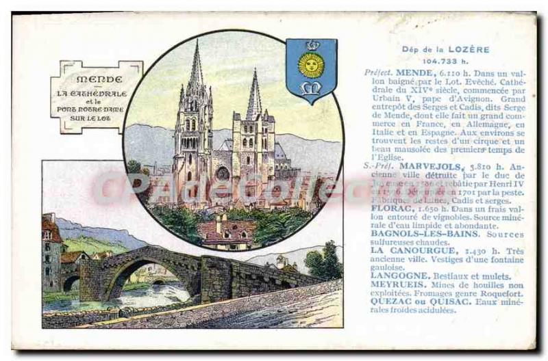 Old Postcard Mende Lozere