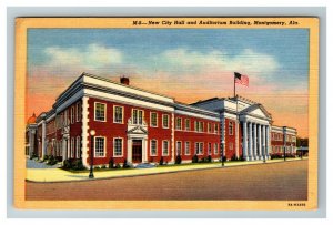 New City Hall and Auditorium Building, Montgomery AL c1948 Linen Postcard M8 