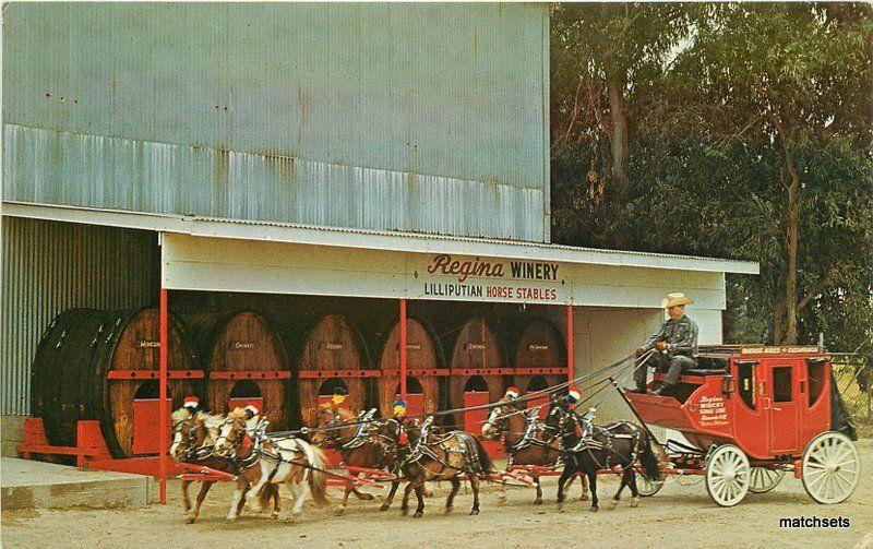 1950s San Gabriel Etiwanda California Reginas Winery Columbia postcard 9256