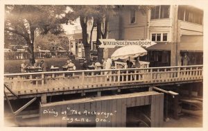 Eugene Oregon Dining at The Anchorage Real Photo Vintage Postcard AA59453