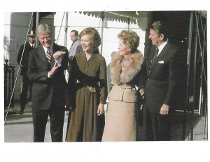 Jimmy & Rosalynn Carter & Ronald & Nancy Regan Presidents 1980 in Washington DC