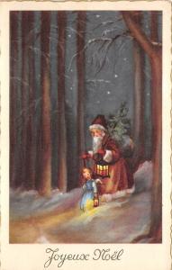 B86315 france child angel with santa claus father christmas papa noel