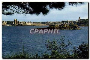 Modern Postcard St Servan Cite Corsaire General view and the rock of Bizeux
