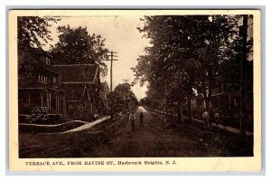 Terrace Avenue Street View Hasbrouck New Jersey NJ UNP Unused DB Postcard V11