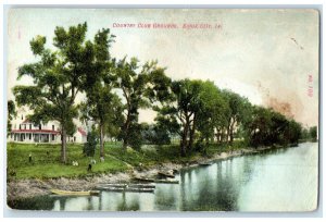 c1910's View Of Country Club Grounds Sioux City Iowa IA Antique Postcard