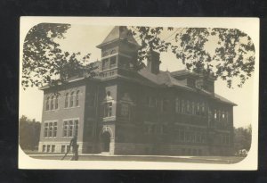 RPPC SHERBURN MINNESOTA HIGH SCHOOL BUILDING VINTAGE REAL PHOTO POSTCARD