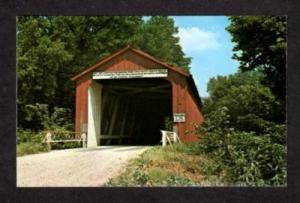 IL Covered Bridge near PRINCETON ILLINOIS Postcard PC