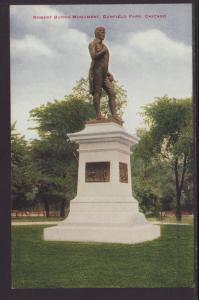 Robert Burns Monument,Garfield Park,Chicago,IL Postcard