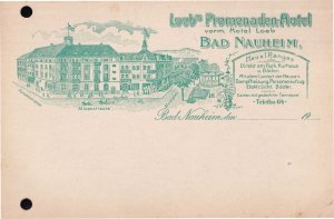 Promenaden Hotel Bad Nauheim Germany Old Postcard