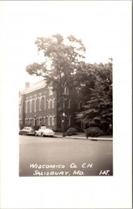 Real Photo Postcard Wicomico County Court House in Salisbury, Maryland