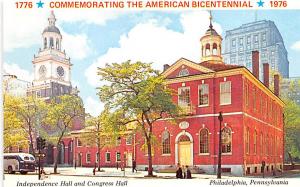 Independence Hall & Congress Hall, Philadelphia, PA Colonial Unused 