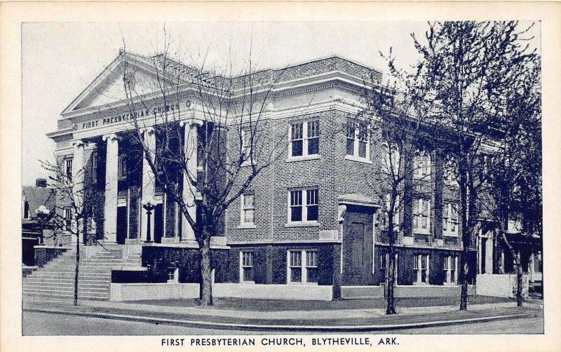 H99/ Blytheville Arkansas Postcard c1940s First Presbyterian Church  8