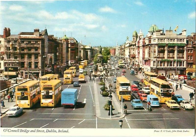 Postcard Dublin Ireland Street Scene # 1386A