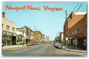 1973 Washington Avenue Looking North Newport News Virginia VA Shops Postcard