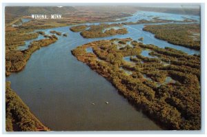 c1960 Panoramic Splendor Mighty Mississippi Winona Minnesota MN Vintage Postcard