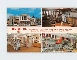 Postcard The Fort, Inc., Mackinaw City, Michigan