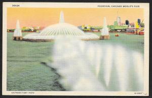 Chicago Worlds Fair 1933-1934 Fountain Chicago Illinois Unused c1934