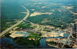 Vtg 1950s Garden State Parkway Aerial View Toms River New Jersey NJ Postcard