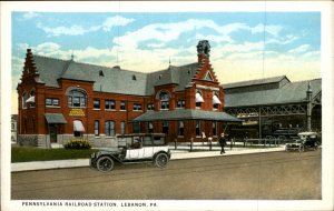 Lebanon Pennsylvania Pennsylvania RR Station Depot c1900-20s Vintage Postcard