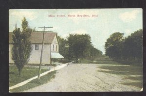 NORTH ROYALTON OHIO DOWNTOWN MAIN STREET SCENE VINTAGE POSTCARD 1910