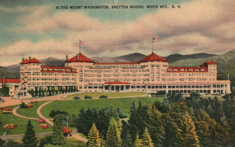 Vintage Postcard 1930's Mount Washington Bretton Woods White Mountains NH