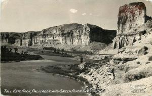Sanborn RPPC Postcard Y-2698 Toll Gate Rock, Palisades & Green River WY c1950