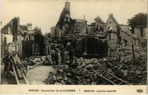 CPA Senlis - Le Quartier de la Licorne - Ruines (1032089)