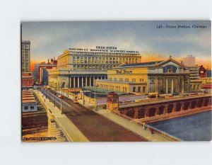 Postcard Union Station, Chicago, Illinois