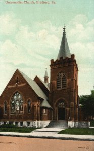 Vintage Postcard 1910 Universalist Church Bradford Pennsylvania PA