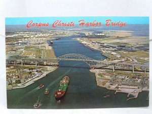 Tanker Samuel L Fuller Passes Under Corpus Christi Harbor Bridge Texas Postcard