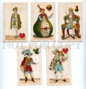 145081 Vintage Russian 23 PLAYING CARDS deck 19 century circus
