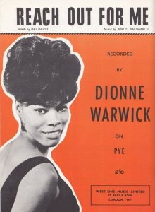 Reach Out For Me Dionne Warwick 1960s Sheet Music