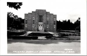 Real Photo Postcard Calgary Baptist Church in Lennox, South Dakota~138286