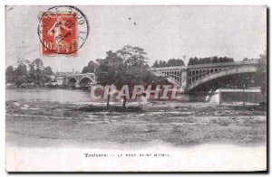 Old Postcard Toulouse Pont Saint Michel