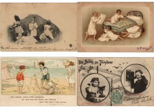 CHILDREN REAL PHOTO AND ARTIST SIGNED 75 Vintage Postcards (L2971)