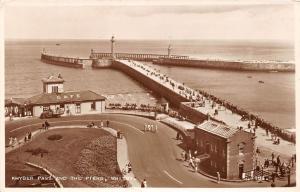 WHITBY YORKSHIRE UK KHYBER PASS AND THE PIERS VALENTINE'S POSTCARD c1954