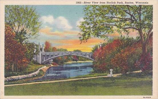 Wisconsin Racine River View From Horlick Park