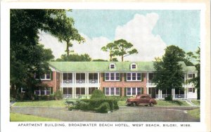 1940s Broadwater Beach Hotel Apartment Building Biloxi MS Postcard