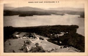Aerial View of Geneva Point Camp, Winnipesaukee NH, Vintage Postcard F14
