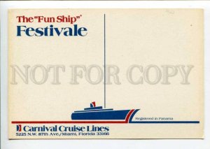 402000 PANAMA CARNIVAL Cruise Line ship Festival Old postcard
