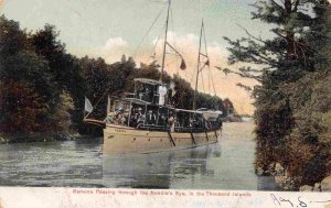 Steamer Ramona Passing Through Needle's Eye Thousand Islands NY 1907 pos...