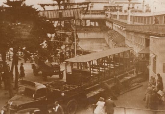 Southend On Sea Pier Toastrack Carriage Train Removed Pier Disaster Postcard