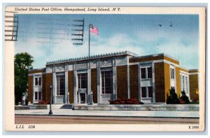 1951 United States Post Office Hempstead Long Island New York NY Postcard