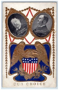 c1910 President WM Taft James Sherman Political Advertising Eagle Postcard