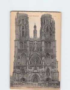 Postcard Façade de la Cathédrale, Toul, France